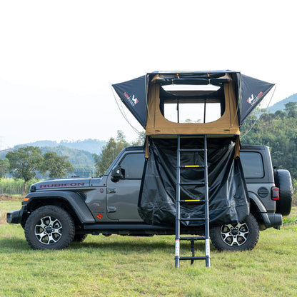 Naturnest Andromeda Khaki Soft Shell Rooftop Tent With Large Panoramic Skylight & YKK Doors