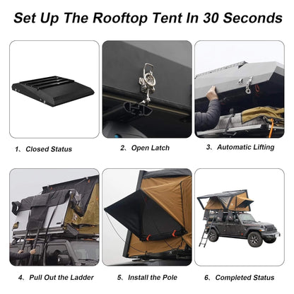 Naturnest Sirius 3 Premium 2XL 3-Person Clamshell Rooftop Tent