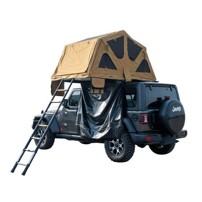 Naturnest Andromeda Khaki Soft Shell Rooftop Tent With Large Panoramic Skylight & YKK Doors