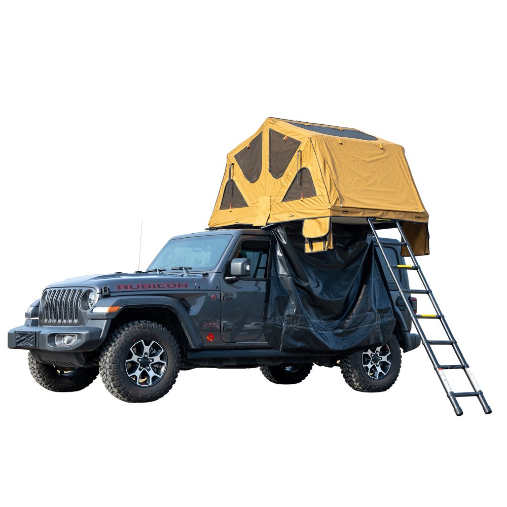 Naturnest Andromeda Khaki Soft Shell Rooftop Tent With Large Panoramic Skylight & YKK Doors