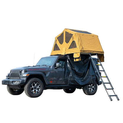 Naturnest Andromeda Khaki Soft Shell Rooftop Tent With Large Panoramic Skylight & YKK Doors