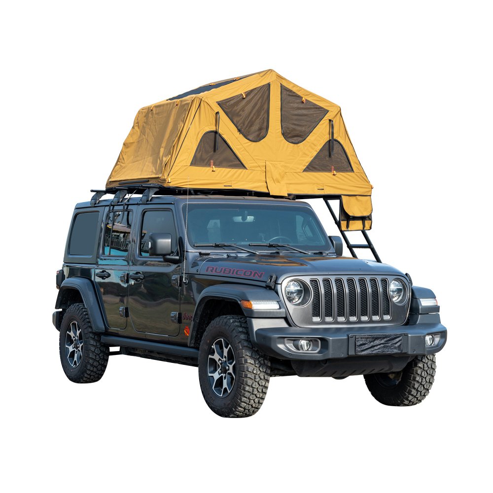 Naturnest Andromeda Khaki Soft Shell Rooftop Tent With Large Panoramic Skylight & YKK Doors