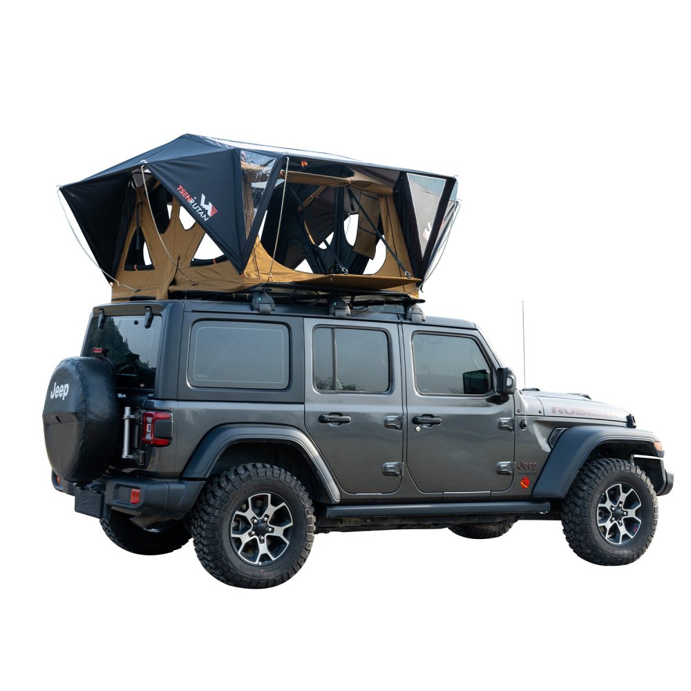 Naturnest Andromeda Khaki Soft Shell Rooftop Tent With Large Panoramic Skylight & YKK Doors