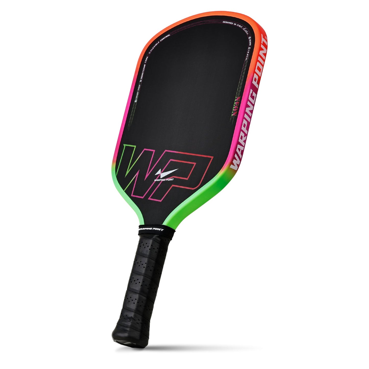 Strong, Stylish & Durable Neon Pickleball Paddle 16mm Core in Green, Pink & Orange