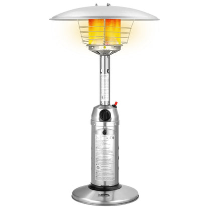 11 000 BTU Portable Tabletop Propane Patio Standing Heater-Black
