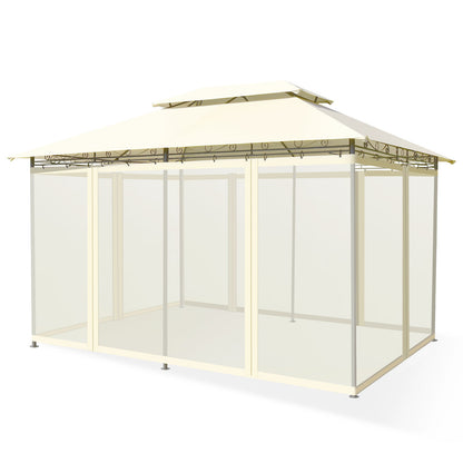 10 Feet x 13 Feet Tent Canopy Shelter with Removable Netting Sidewall