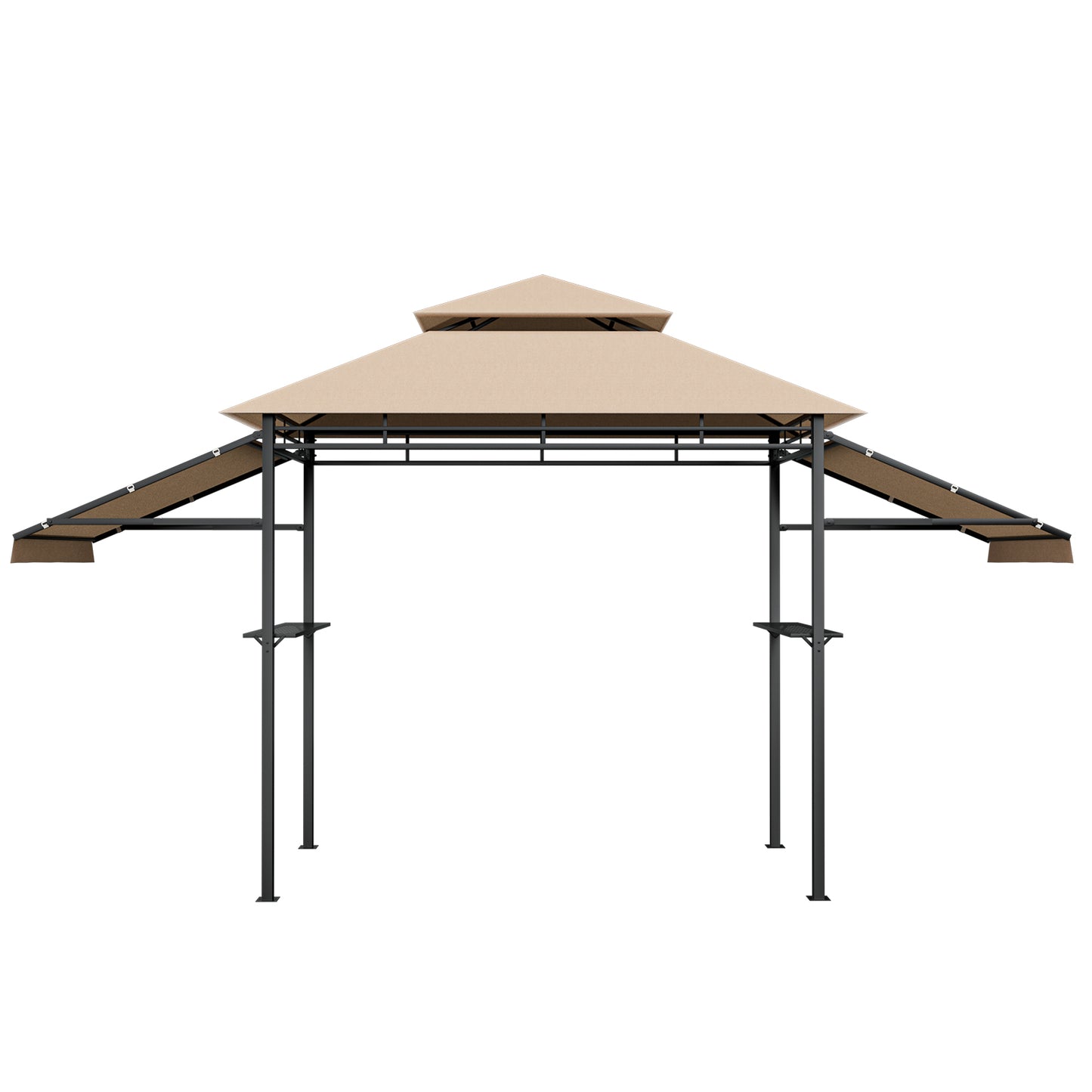 13.5 x 4 Feet Patio BBQ Grill Gazebo Canopy with Dual Side Awning