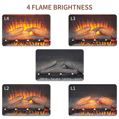 Nuvia 36-Inch Electric Antique Black Touch Panel Infrared Fireplace Insert with Removable Trim Kit