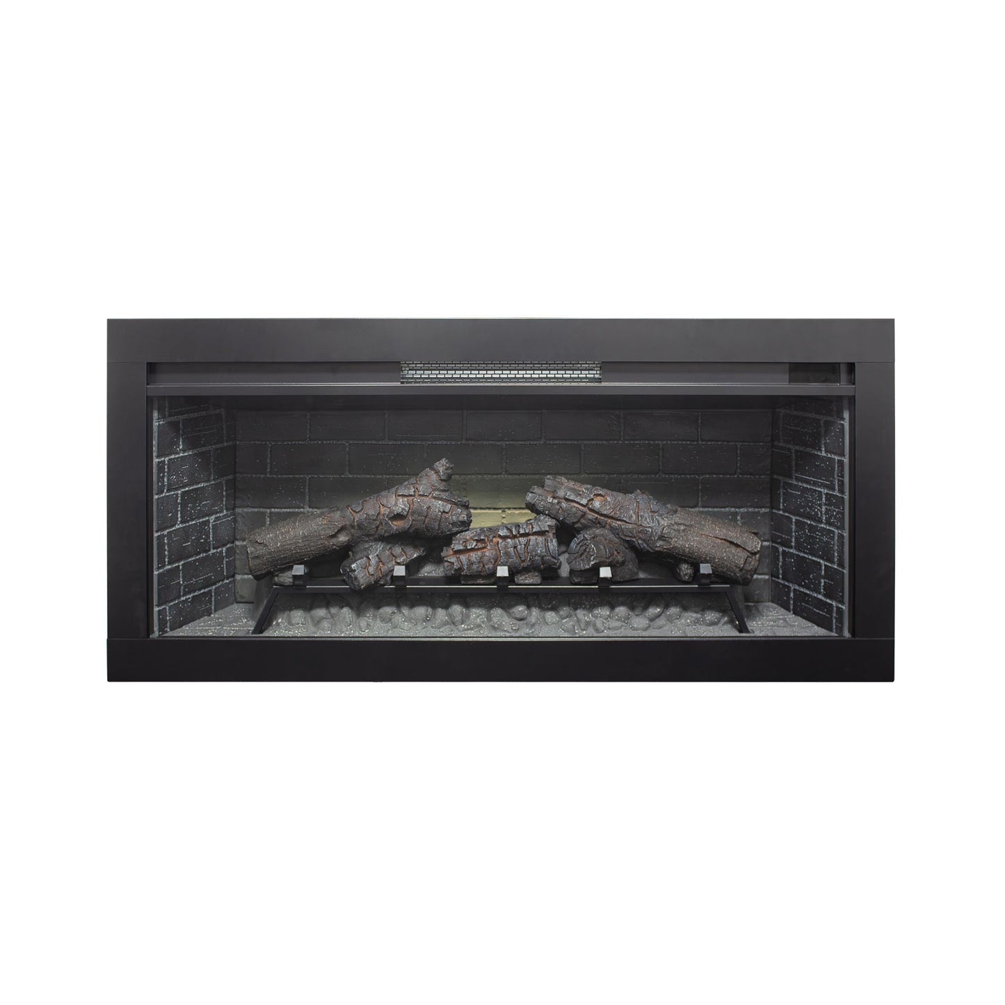 Nuvia 36-Inch Electric Antique Black Touch Panel Infrared Fireplace Insert with Removable Trim Kit