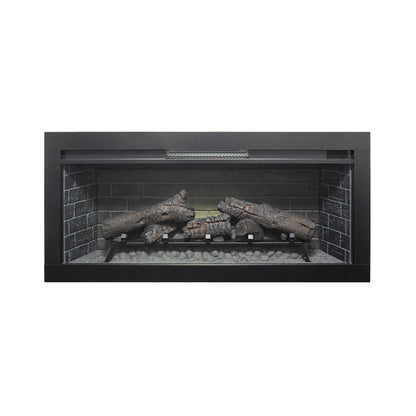 Nuvia 36-Inch Electric Antique Black Touch Panel Infrared Fireplace Insert with Removable Trim Kit