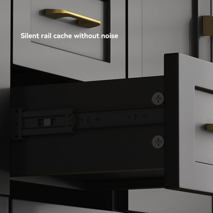 Nuvia 60-Inch Black Bathroom Vanity with Soft Close Doors and Drawers Storage