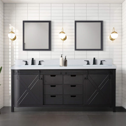 Nuvia 80-Inch Fully Assembled Double Bath Vanity With Soft Close Cabinets [No Countertop]