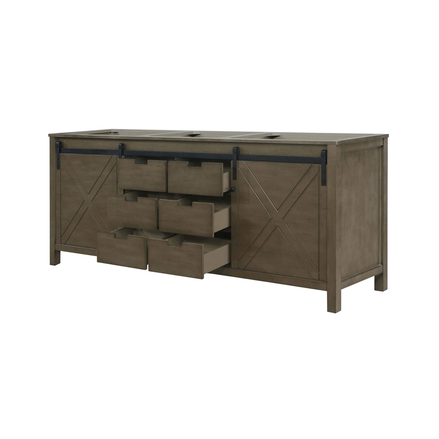 Nuvia 80-Inch Fully Assembled Double Bath Vanity With Soft Close Cabinets [No Countertop]
