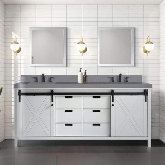 Nuvia 80-Inch Fully Assembled Double Bath Vanity With Soft Close Cabinets [No Countertop]