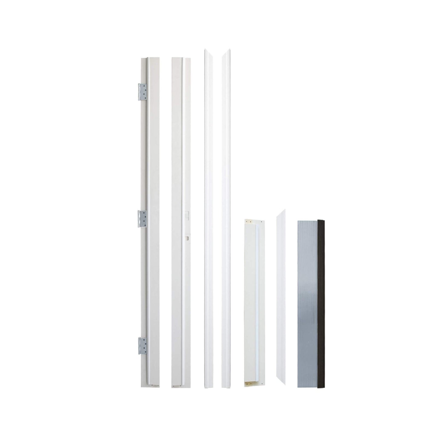 36" x 80" Inch Nuvia Black Modern Left Inswing Fiberglass Entry Door with Frosted Glass