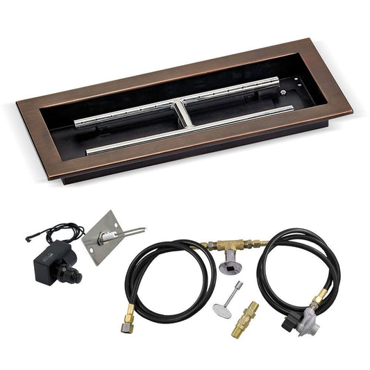 Rectangular Oil Rubbed Drop-In Pan with Spark Ignition Kit