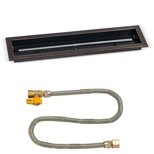 Linear Oil Rubbed Bronze Drop-In Pan with Match Lit Kit