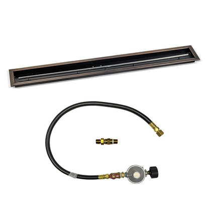 Linear Oil Rubbed Bronze Drop-In Pan with Match Lit Kit