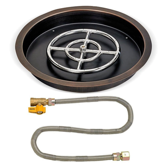 Round Oil Rubbed Drop-In Pan with Match Lit Kit