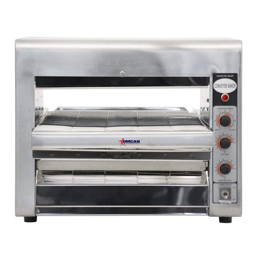 Omcan Premium Commercial Stainless Steel Conveyor Restaurant Countertop Pizza Baking Oven 3600W