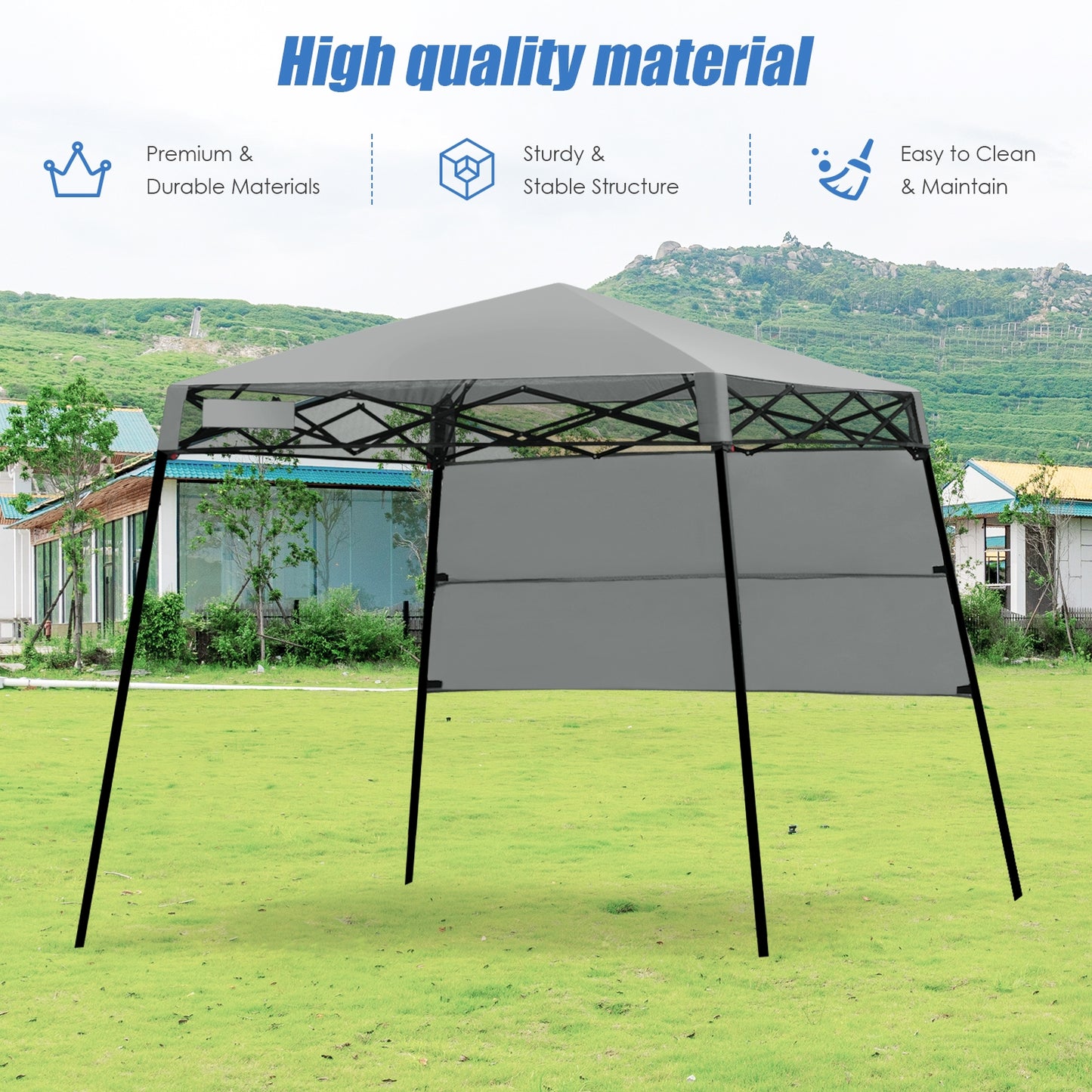 7 x 7 Feet Sland Adjustable Portable Canopy Tent with Backpack