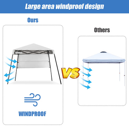 7 x 7 Feet Sland Adjustable Portable Canopy Tent with Backpack