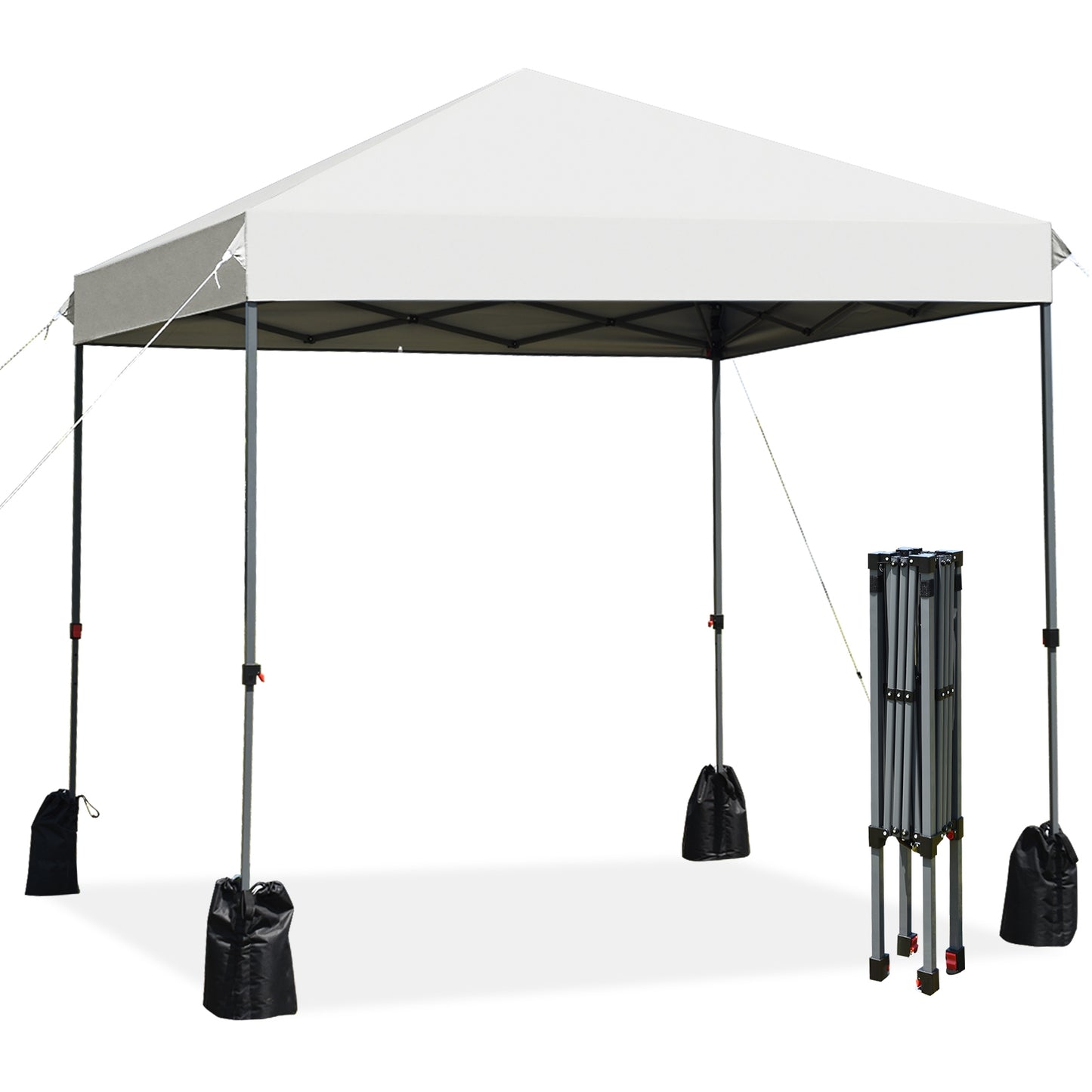 8x8' Outdoor Pop up Canopy Tent  w/Roller Bag-Blue
