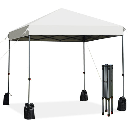8x8' Outdoor Pop up Canopy Tent  w/Roller Bag-Blue