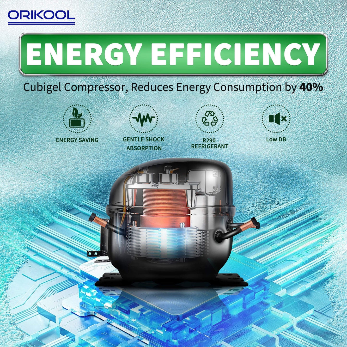 Orikool 27 Inch Commercial 23 Cu.Ft Reach-In Stainless Steel Freezer