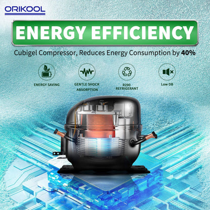 Orikool 27 Inch Commercial 23 Cu.Ft Reach-In Stainless Steel Freezer