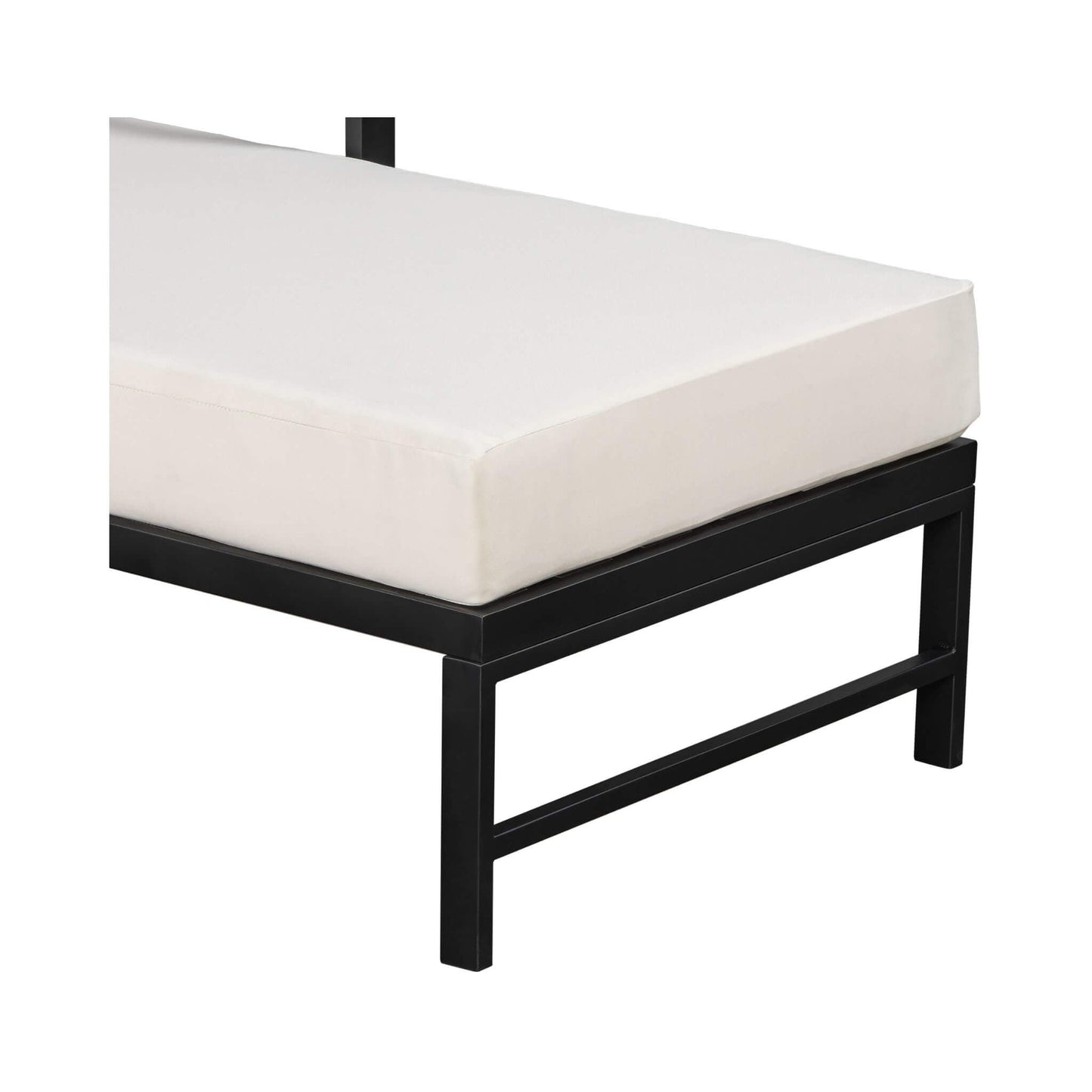 Alora Outdoor 3-Person L-Shaped Patio Sofa with Iron Frame and Thick Cushions