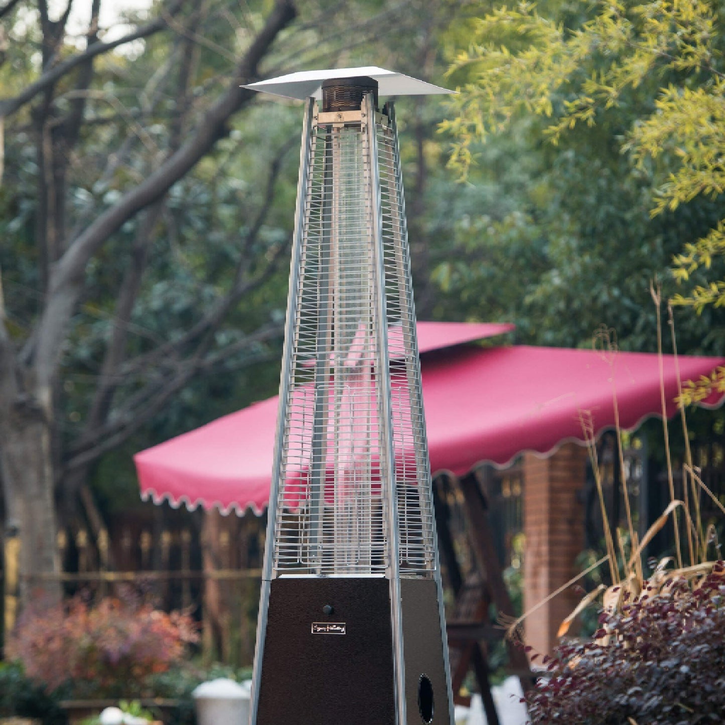 Legacy Heating Outdoor Commercial 40K BTU Quartz Glass Tube Patio Propane Heater with Visible Flame