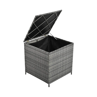 Alora Outdoor 6-Piece All-Weather PE Rattan Sofa Set with Adjustable Seat, Storage Box, Removable Covers, wnd Tempered Glass Table Top