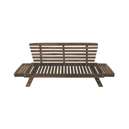 Alora Outdoor Adjustable Wooden Patio Daybed Sofa with Cushions