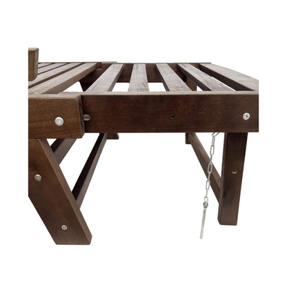 Alora Outdoor Adjustable Wooden Patio Daybed Sofa with Cushions