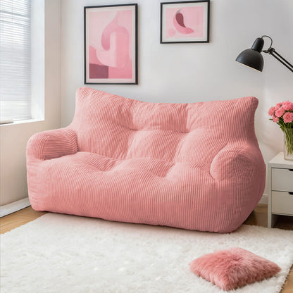 Pamapic 2-Seat Structured Big Bean Bag Chairs for Adult