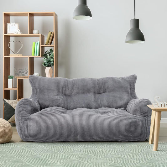 Pamapic 2-Seat Structured Big Bean Bag Chairs for Adult