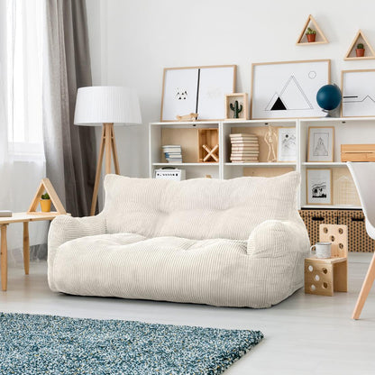 Pamapic 2-Seat Structured Big Bean Bag Chairs for Adult