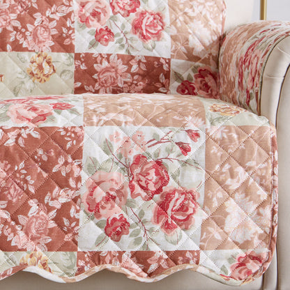 Reversible Floral Patchwork Furniture Protector - Maribel Collection