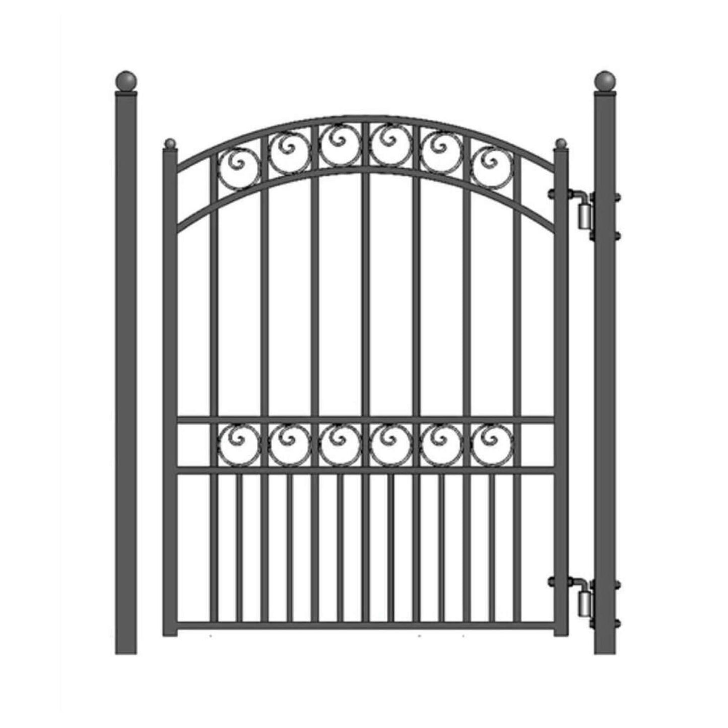 5FT Heavy-Duty Paris Powder-Coated Galvanized Steel Pedestrian Gate