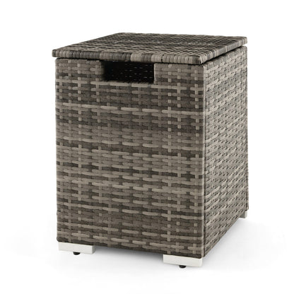 2-in-1 Patio Rattan Gas Propane Tank Cover for 20 lbs Propane Tanks