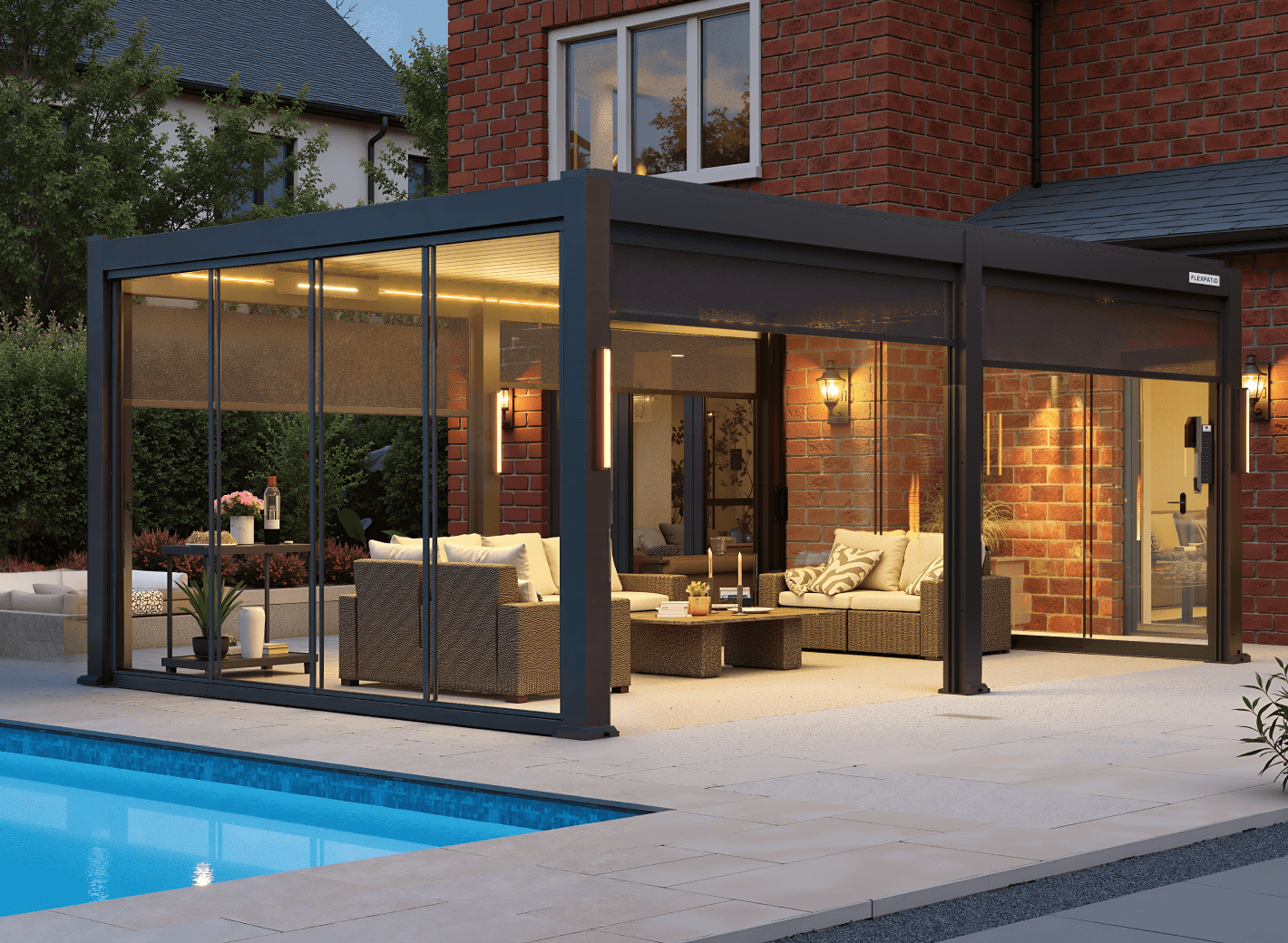 FlexPatio POWER+ PRO Gen 1 Motorized Pergola