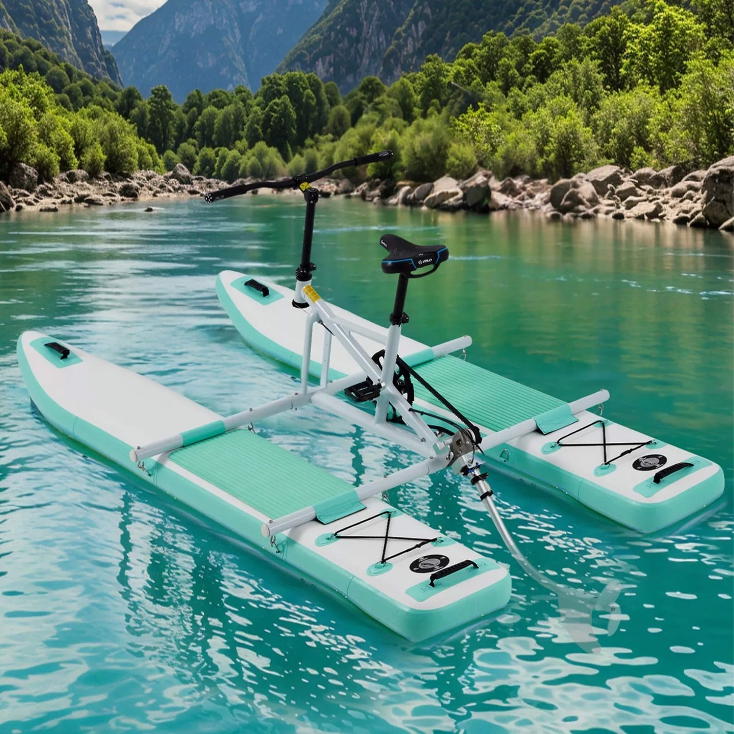 Portable Inflatable Water Marine Pedal Water Bike Kit With Accessories