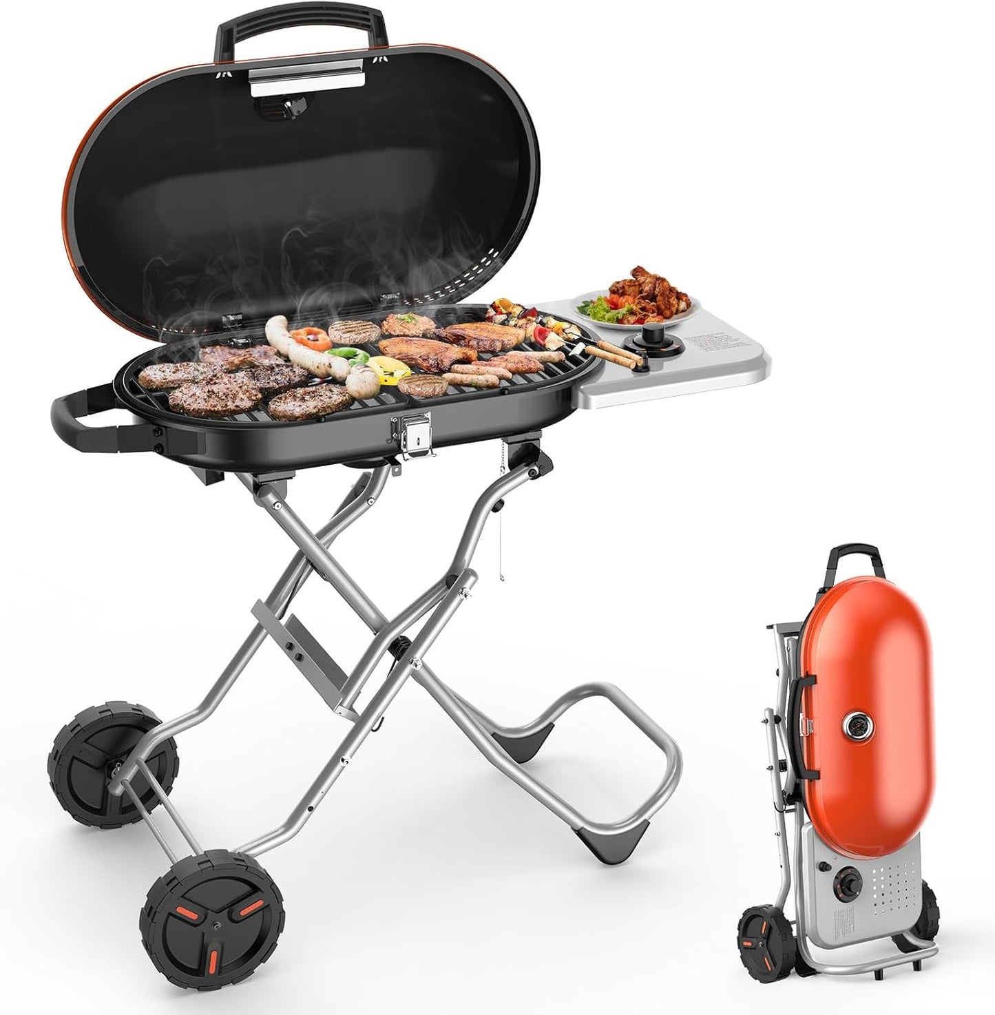 Portable Propane Gas Grill 15K BTU - 348 SQ Inch Cooking Areas for Outdoor Camping / Tailgating / Picnic