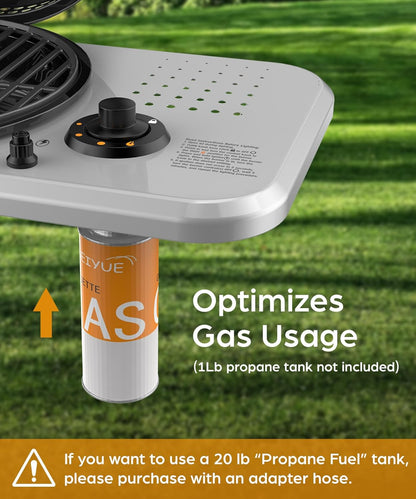 Portable Propane Gas Grill 15K BTU - 348 SQ Inch Cooking Areas for Outdoor Camping / Tailgating / Picnic