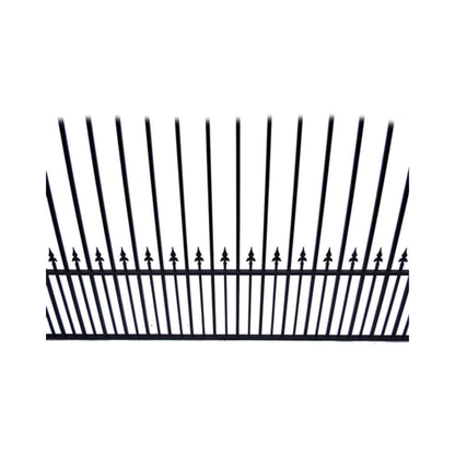 12FT - 18FT Heavy-Duty Prague-Style Powder-Coated Galvanized Steel Dual Swing Driveway Gate