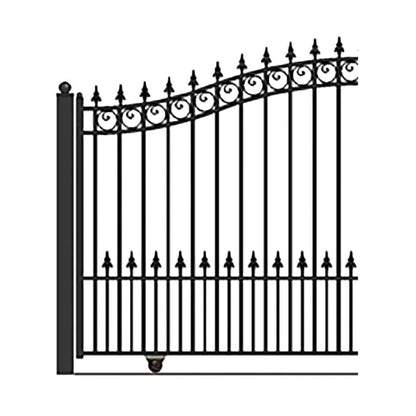 12FT - 18FT Heavy-Duty Prague-Style Premium Steel Sliding Driveway Gate