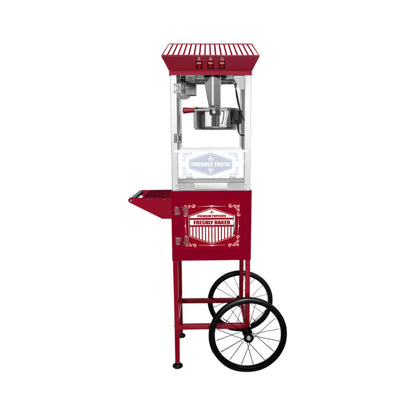 Premium 12-Ounce Movie Theater-Style Popcorn Machine with Cart
