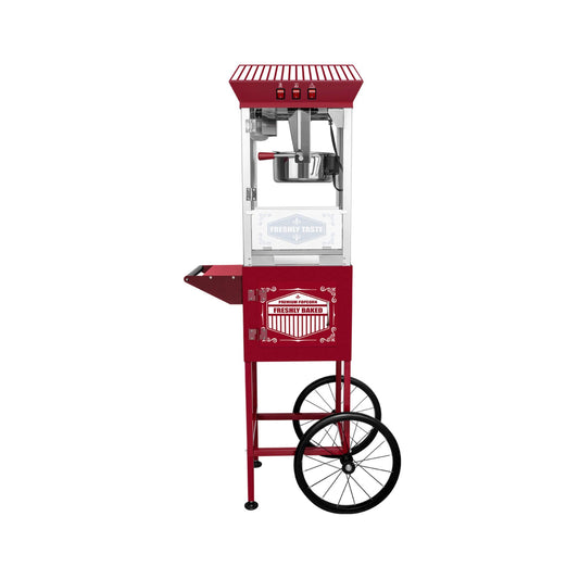 Premium 12-Ounce Movie Theater-Style Popcorn Machine with Cart