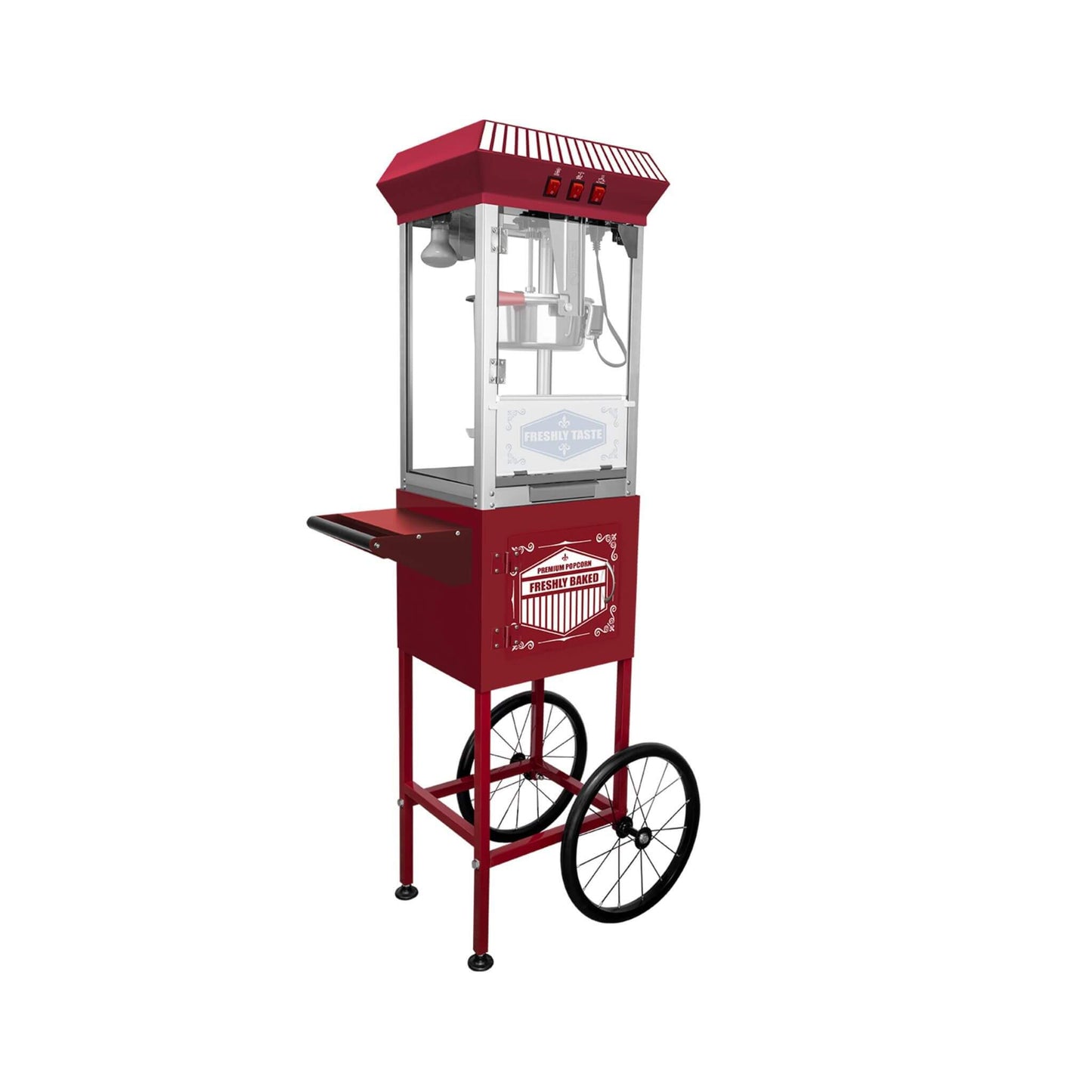 Premium 12-Ounce Movie Theater-Style Popcorn Machine with Cart